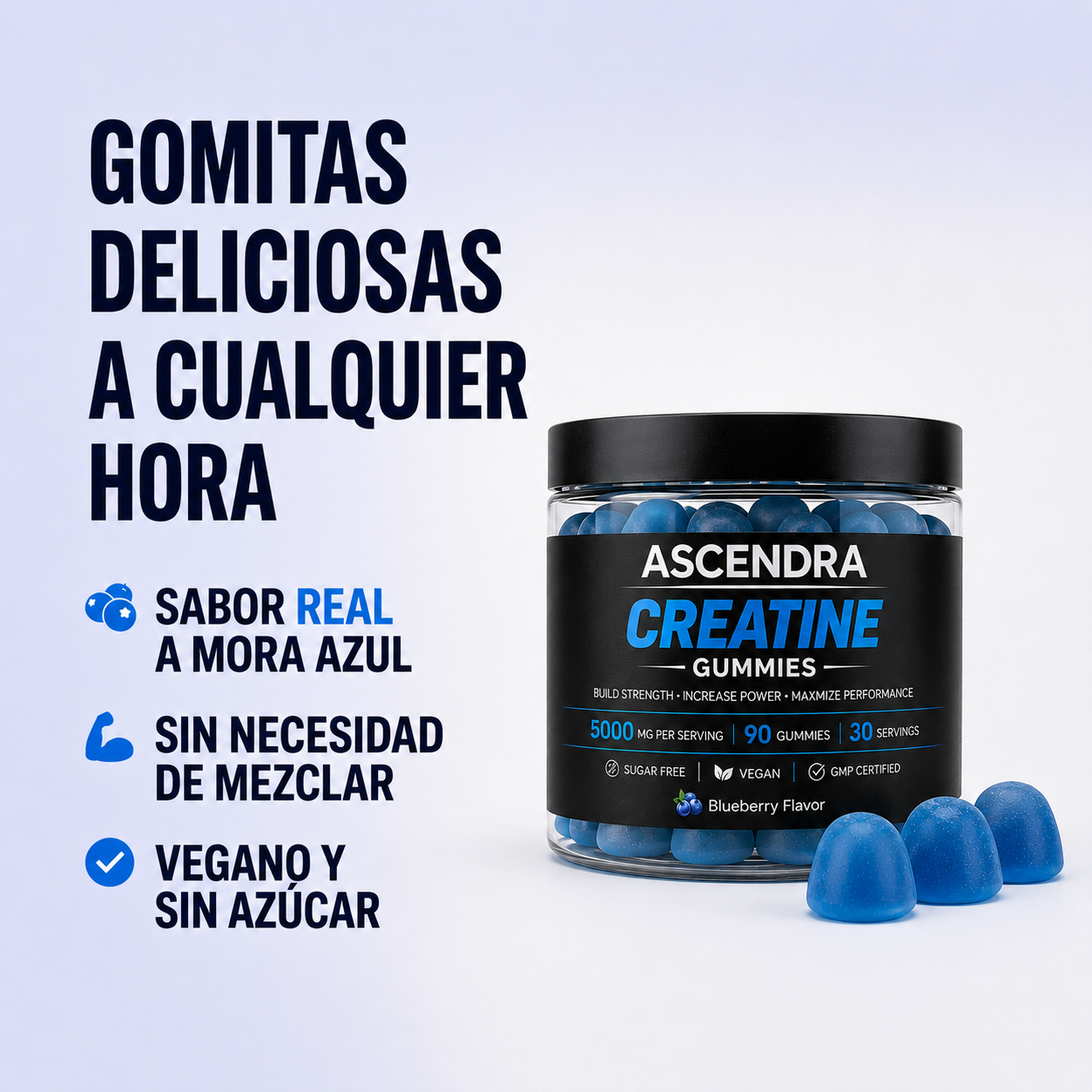 ASCENDRA Gomitas de Creatina Monohidratada