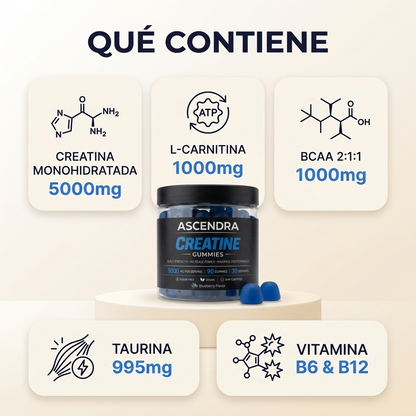 ASCENDRA Creatine Gummies 12 Pack