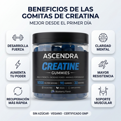 ASCENDRA Gomitas de Creatina Monohidratada